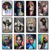 Sexy Women Portrait Picture Abstract Mural Paintings Posters Wall Art Canvas Prints Paintings for Living Room Home Decor No Fram