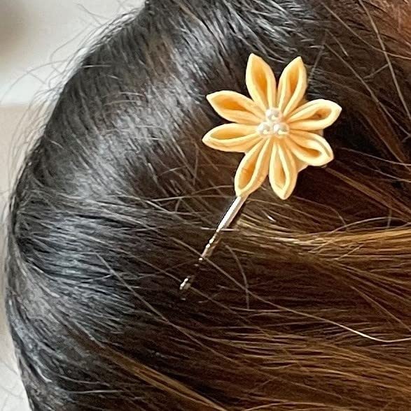 Заколка для волос Цумами-дзаику em-132 (желтый)