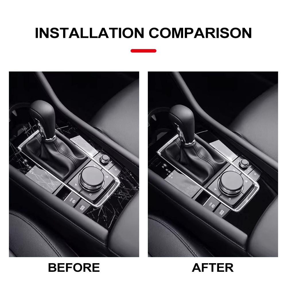 Пленка для салона автомобиля для Mazda 3 2019-2025 Панель приборов Пиано-панель Центральная консоль переключения передач Антицарапающая Прозрачная TPU Заранее вырезанная пленка