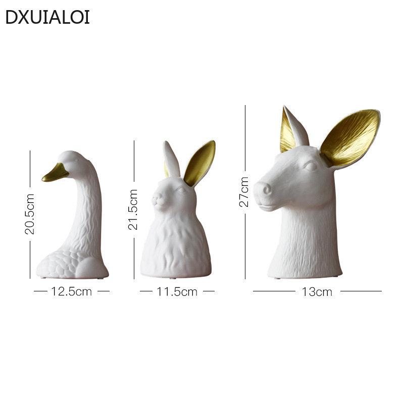Керамическая ваза в виде головы кролика, горшки «Белый лебедь», фарфоровые фигурки цветов, вазы для гидропоники для свадеб, украшения дома, керамическая ваза