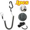 Retractable Coiled Safety Lanyard with Aluminum Hook Quick Release Buckle  Anti-loss Tool Lanyard for Fishing Kayaking Outdoor