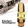 Akindou Practice Introductory B Flat Clarinet Mouthpiece Set with Reed Included and Ready To Use (Gold)