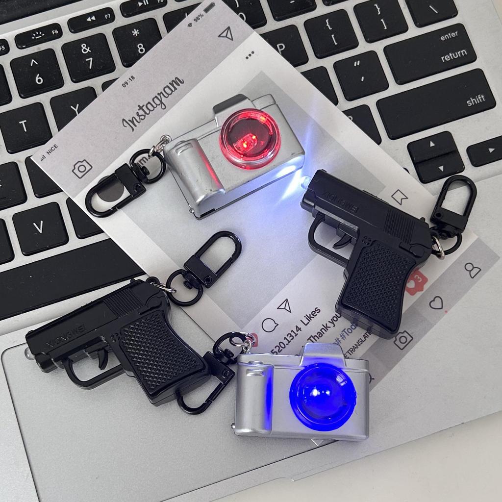 Quirky Personality Gun Toy & Luminous Keychain Camera