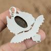 Natural Rhyolite Gemstone Pendant Owl 925 Sterling Silver Indian Jewelry