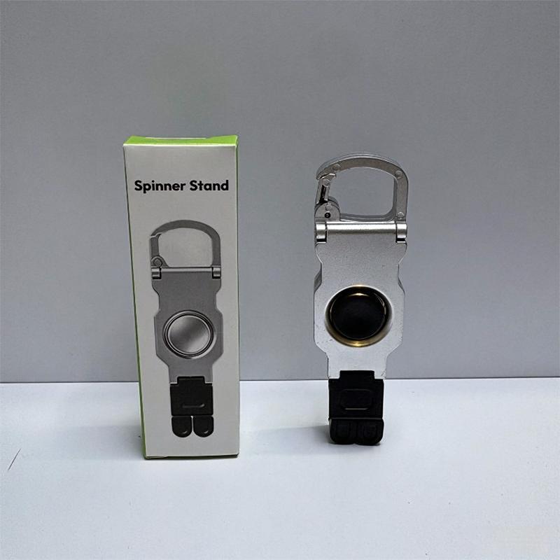 Abs Foldable Mini Phone Stand Keychain Anti-Slip Adjustable Portable  Desktop Holder For Outdoor Travel