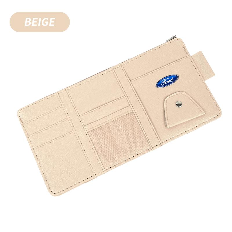 Car Sun Visor Organizer Multi-Pocket Glasses Clip Car Storage Bag Car Interior Accessories For Ford Expedition U222 U324 U324N U553