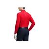 Fila Golf Series Solid Color Elite Long Sleeve Polo Shirt Men Tops Fluorescent-Flame-Red A11M415203F-RD
