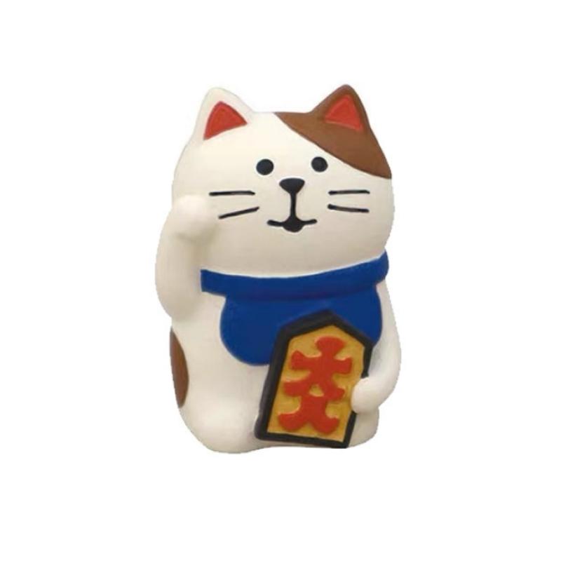 Японская статуэтка кошки из смолы Zakka - Миниатюрная фигурка для декора дома/автомобиля, реквизит для фотосъемки и поделочное украшение