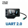 YOLIN YL-61FA 2,4-дюймовый цветной дисплей VA для электровелосипеда, UART 2.0 (Совместимый 1.0) Экран приборной панели, водонепроницаемость IP66, 255 нит, аксессуары для электровелосипеда