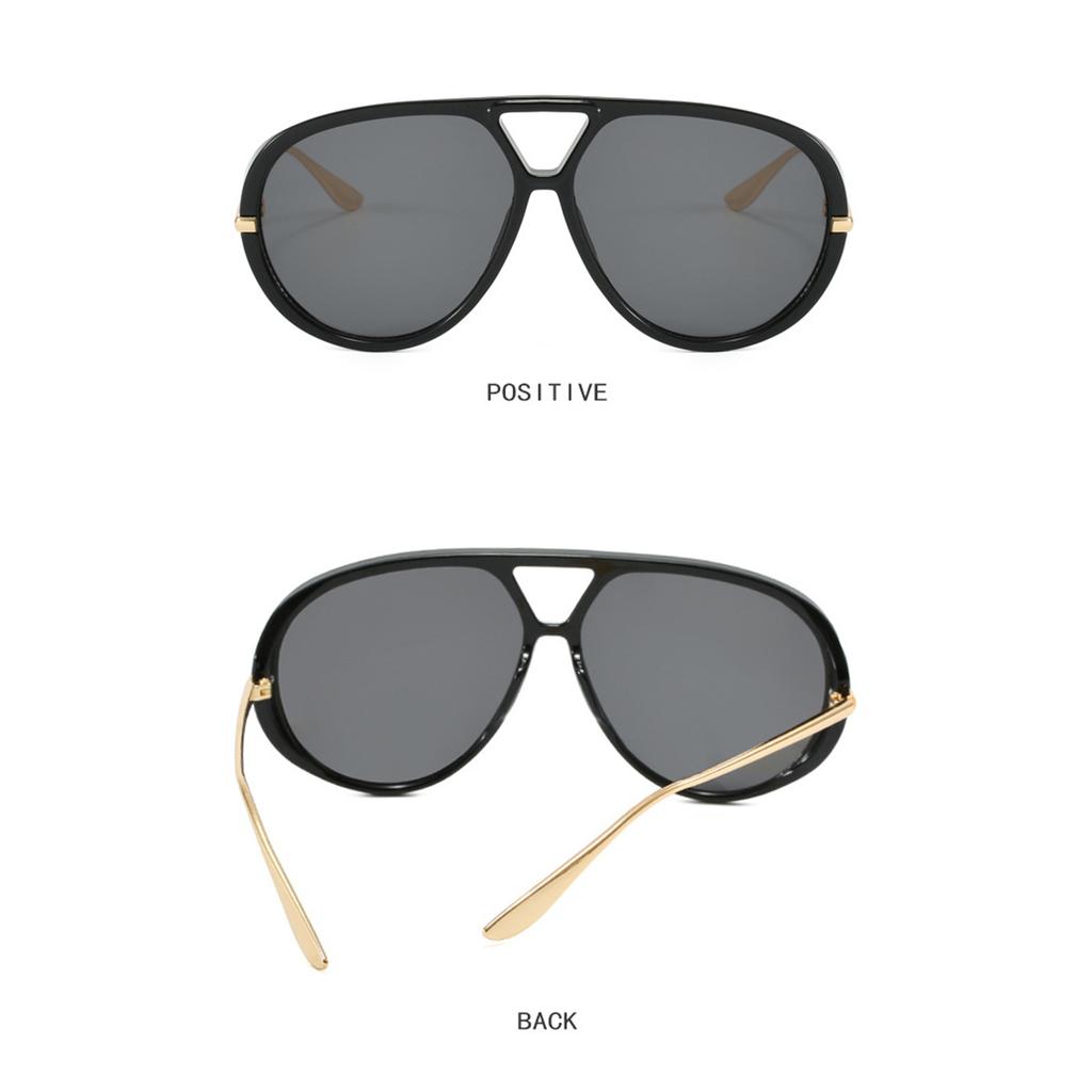 Oversized Aviator Sunglasses For Women Men Retro Vintage Shield Lens UV Protection Lightweight Metal Frame