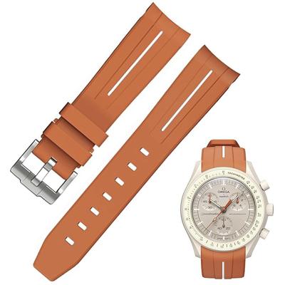 Силиконовый ремешок для часов Sibehill 22 мм для Blancpain X Swatch с Bioceramic Scuba Fifty (Совместимые Фатомы)