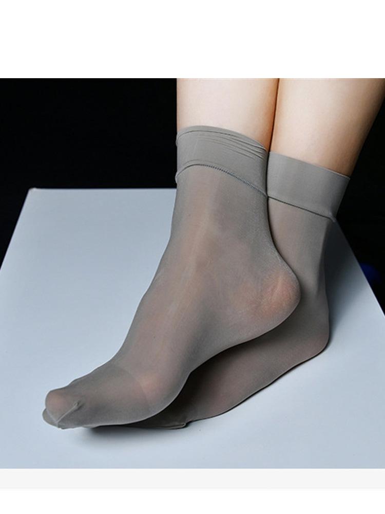 Sexy 8D 912 PIN Short Socks Oil Glossy Ultra-Thin Stockings Silk Knee High Socks Candy Color Shiny Long Socks Lingerie Elastic