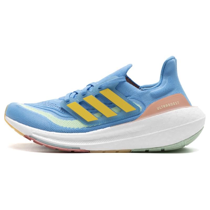 Adidas UltraBoost Light Red Blue Mismatch Unisex Sneakers Multi-Color Blue-Burst Yellow IE8488
