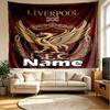 Custom Name Personalized Liverpool Football Club Print Tapestry, Wall Art Decor, Bedroom, Dorm, Apartment, LivingRoom, Party Backdrop, Gift for Birthd