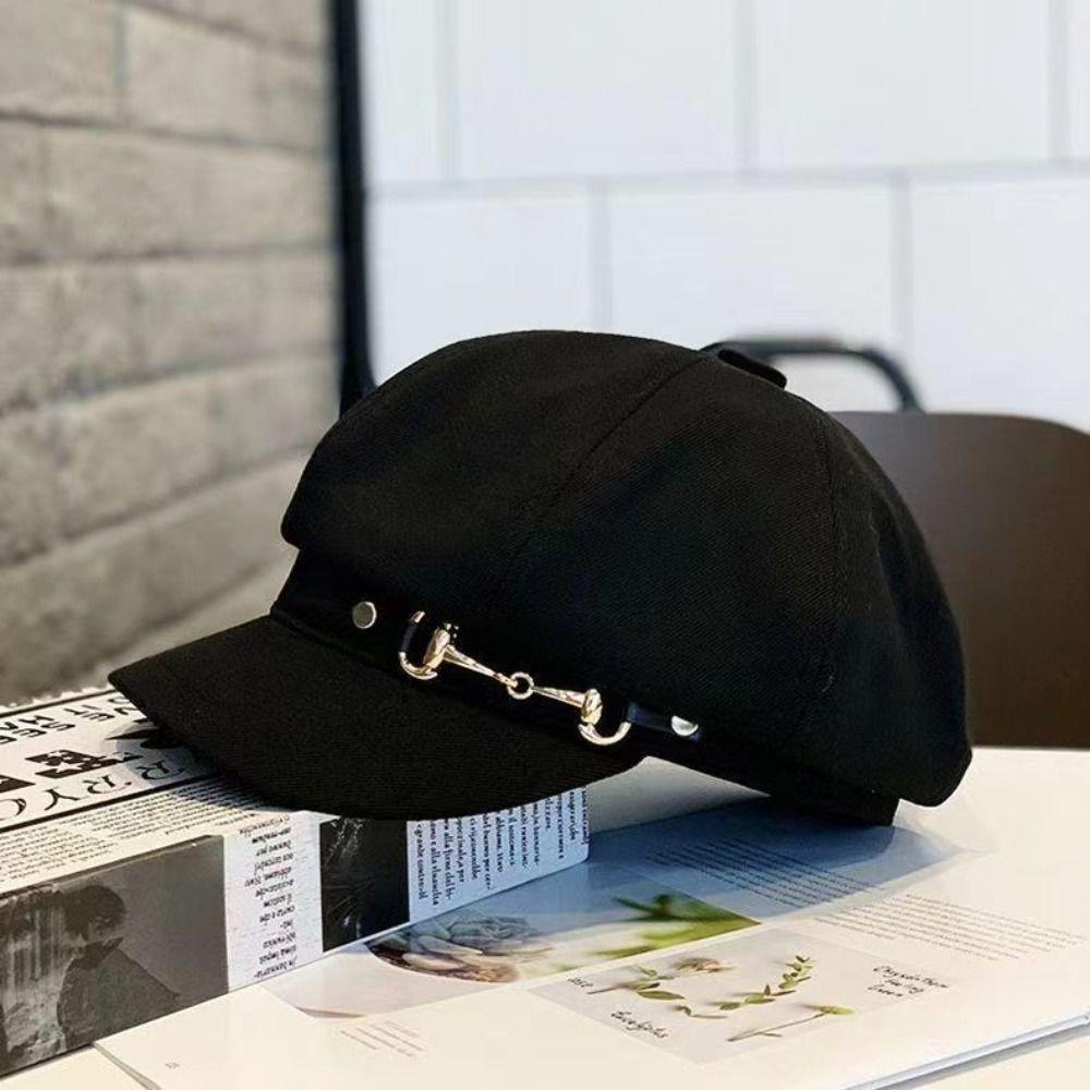 Мягкая кепка газетчика Регулируемая восьмиугольная кепка Модная винтажная шляпа-берет Женская