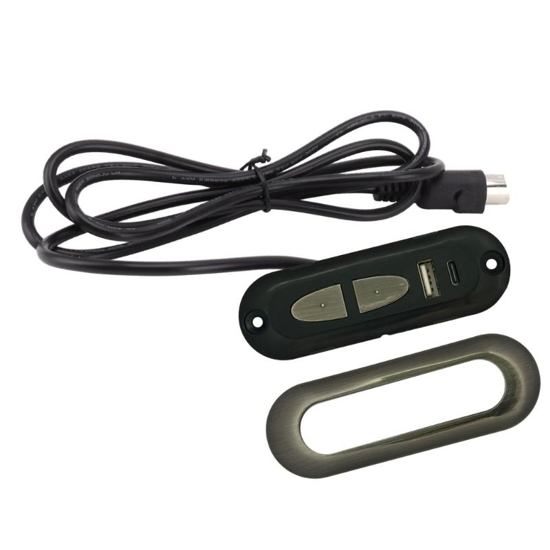 Выключатели для кресла с электроприводом и портом USB для зарядки Электрический диван-реклайнер 2-кнопочные 5-контактные ручные переключатели Просты в использовании