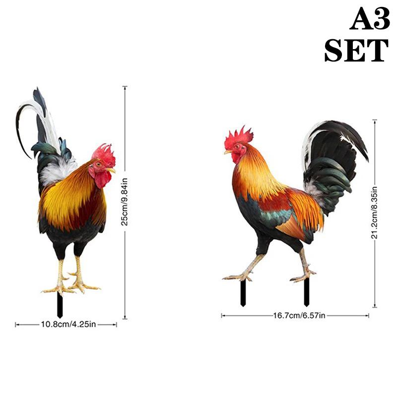 Garden Rooster Statue Chicken Sculpture For Yard Decor Weatherproof Hen Figurine For Patio Backyard Home Outdoor Decoration