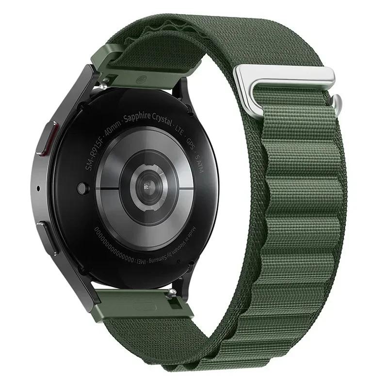 22 мм 20 мм Альпийский петлевой ремешок для Huawei Watch GT6 Pro/GT6/GT5/GT4 Браслет Ремень для Samsung Galaxy 7 6 Classic 5 4 Нейлоновый ремешок для часов