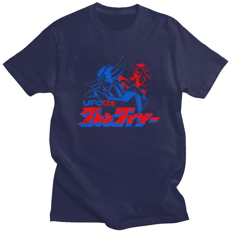 Custom Cool Grendizer T Shirt Men Short Sleeves 100 Cotton Tshirt Casual Goldorak UFO Robot Tee Tops Streetwear Tshirt