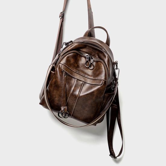 Женский рюкзак-кошелек многофункциональный ретро наплечный рюкзак с несколькими карманами