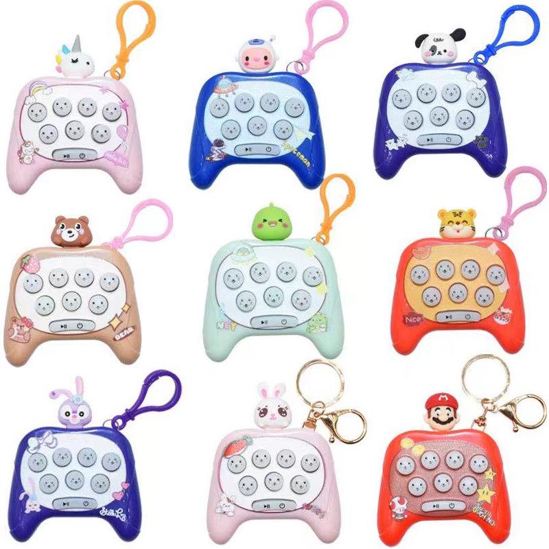 Cross-Border Mini Whack-a-Mole Game: Children's Decompression Toy, Educational Fun Keychain, Push-Button.