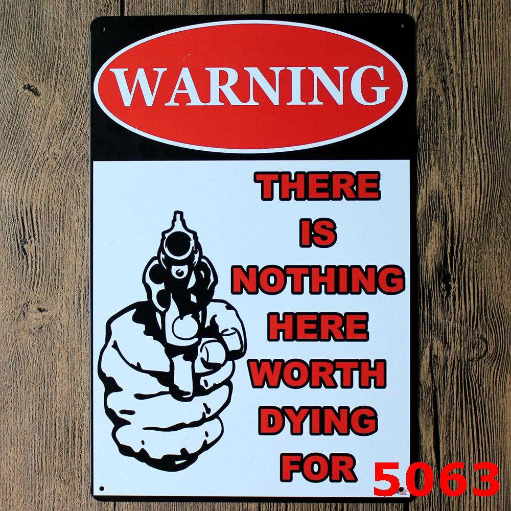 Custom Gun Humor Tin Sign for Restaurant, Bar, or KTV Decor