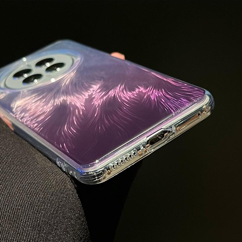 Бронзирование "Лисий хвост" относится к чехлу для мобильного телефона Huawei MATE11PRO + Лазерный градиентный чехол-перо Aurora для mate11