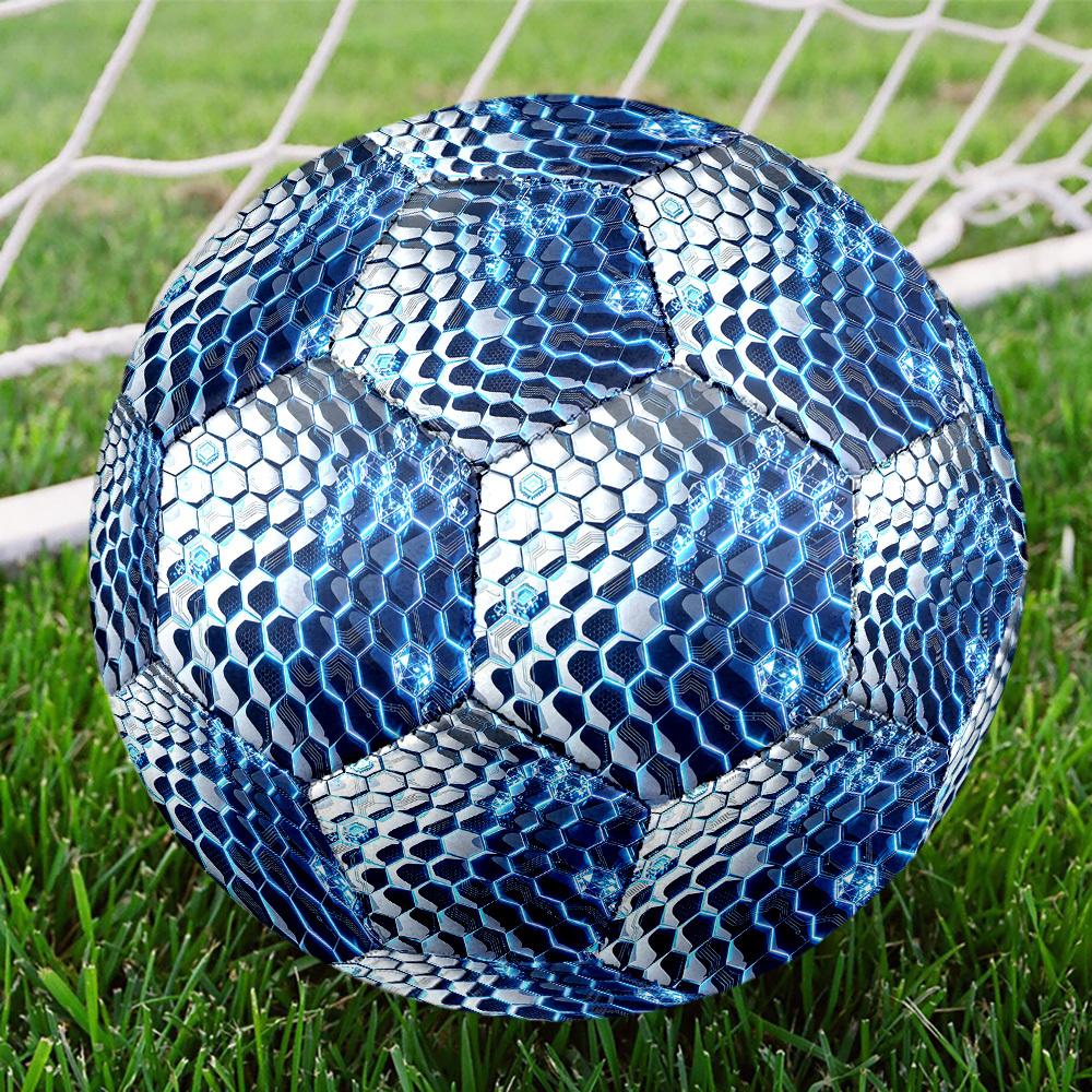 1pc Hexagonal Future Size 5 Soccer Ball Professional Match Training Football Indoor &Outdoor Sports Ball Lightweight Durable c6515