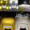 Светодиодные фары для мотоциклов DC8V-80V 3000K/6000K водонепроницаемые двухцветные противотуманные фары для мотоциклов и электромобилей модификация сигнального света