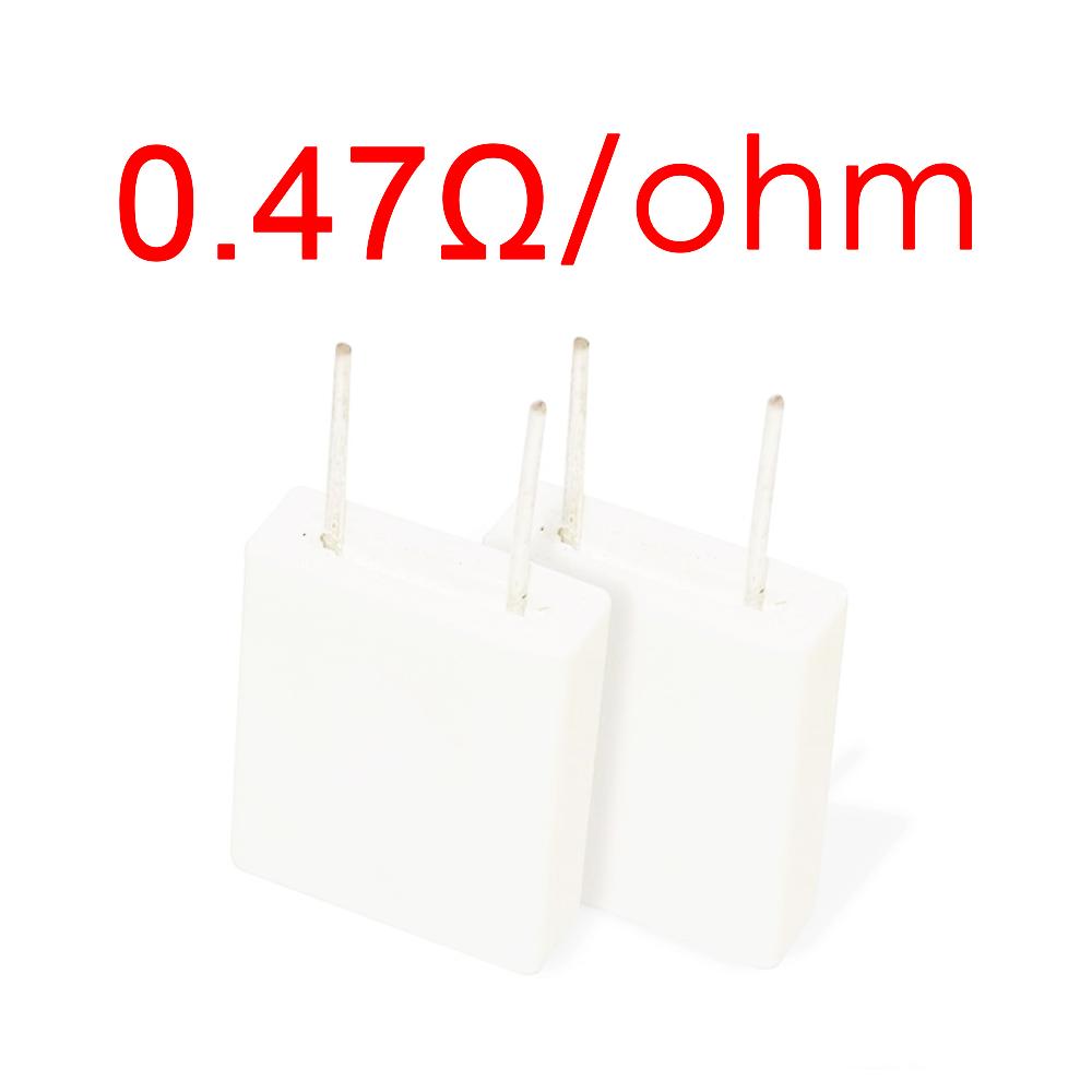 10PCS 5W Wirewound Non-inductive Cement Resistor Ceramic Horizontal 0.01ohm-0.5ohm 0.02 0.05 0.1 0.22 Ohm R VERTICAL RESISTANCE