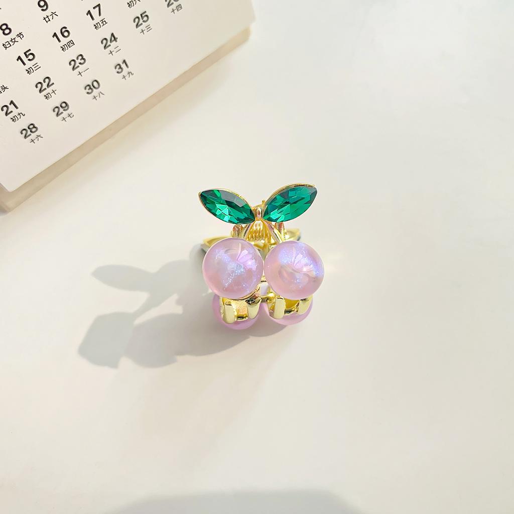 Нежные хрустальные вишневые мини-заколки для волос со стразами, женские заколки-крабы для волос, головные уборы, аксессуары для волос