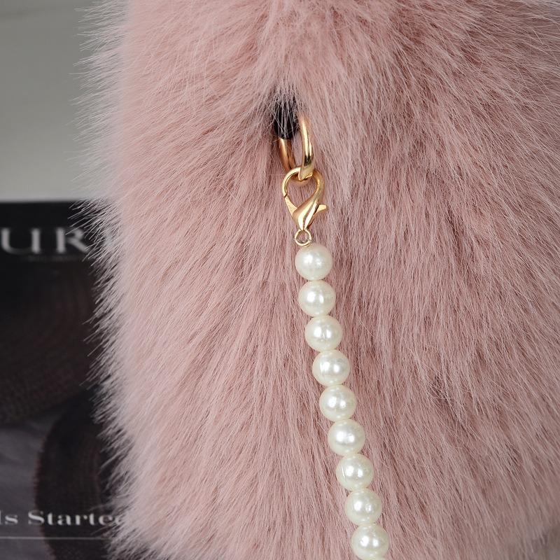 Жемчужная шерстяная сумка универсальная сумка-мессенджер премиальная текстура сумка через плечо большая вместимость плюшевая сумка-лисичка ручная сумка сумка-ведро