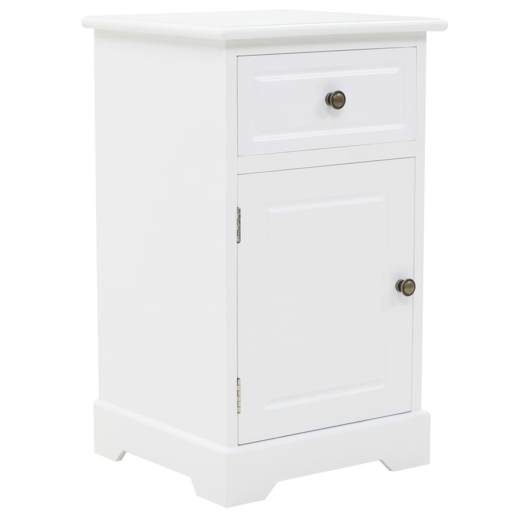 Nightstand MDF and Pine Wood 35 x 32 x 59 cm