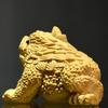 1 Pc Boxwood Golden Toad Ornament Animal Modeling Woodcarving Handicrafts Home Decoration Car Decoration Feng Shui Ornaments