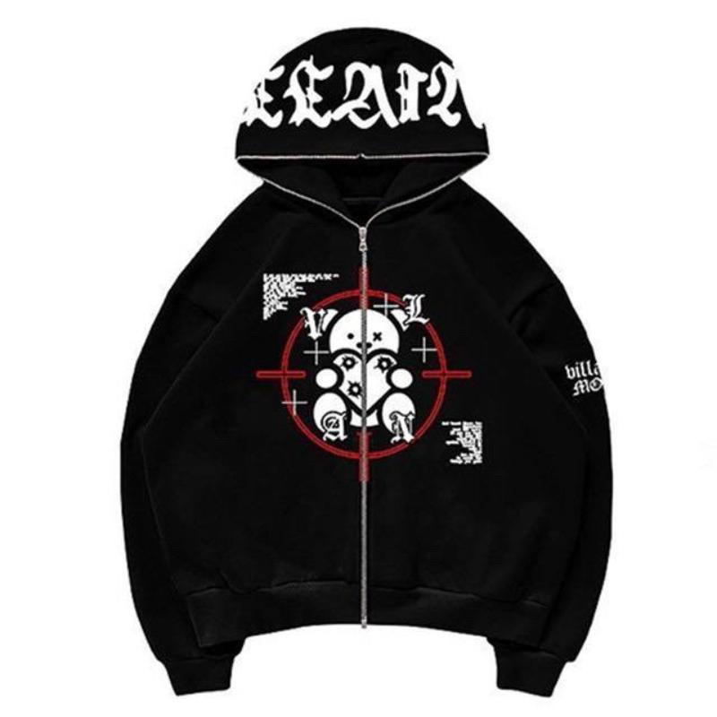 Модный брендовый кардиган с буквенным принтом и свободной толстовкой на молнии в европейском и американском стиле для мужских и женских свитеров