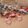 Party Dress Up Christmas Decoration Female Plush Hair Hoop Christmas Hair Band Antlers Headband