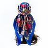 Classic cashew-patterned silk scarf for women, shawl, faux silk headscarf, 90cm square scarf