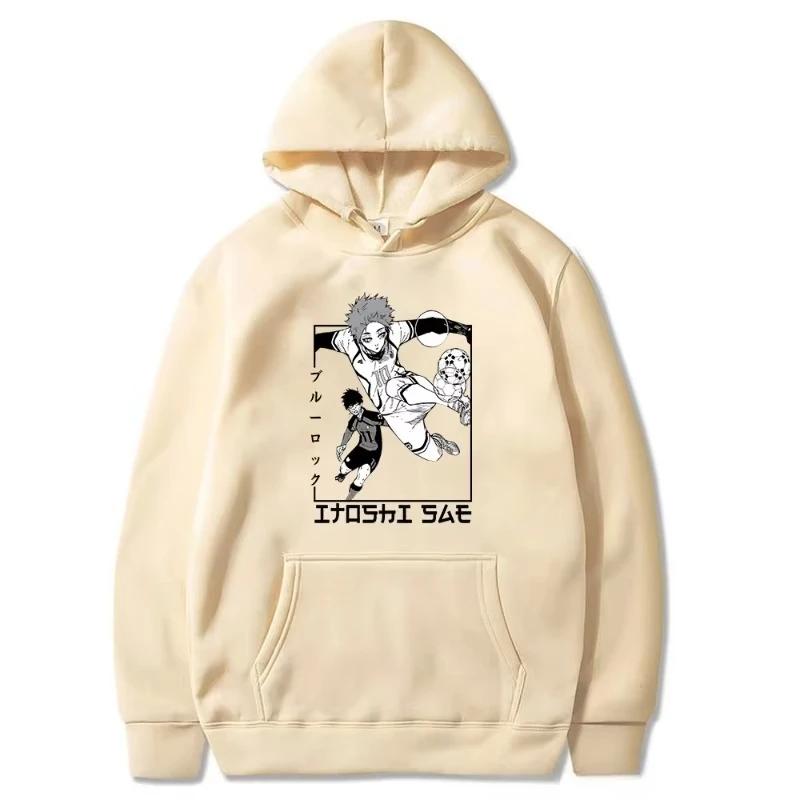 2025 Autumn Winter Long Sleeves Hooded Sweatshirts Manga BLUE LOCK Itoshi Sae Hoodies Men Women Casual Loose Anime Street Hoody