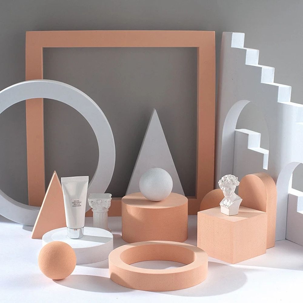 Photography Table Ins Wind Net Red White Shooting Props Photographic Prop Geometric Stereo