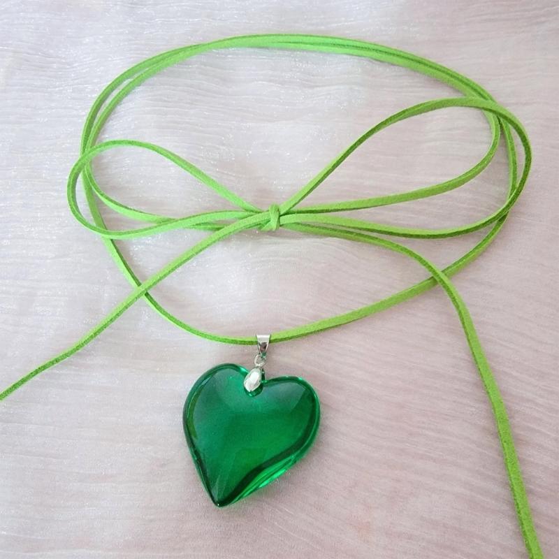 Большое ожерелье-сердце, хрустальный кулон-сердце, цепочка для ключицы, романтический чокер-сердце, подарок на годовщину для женщин, девушек, подростков