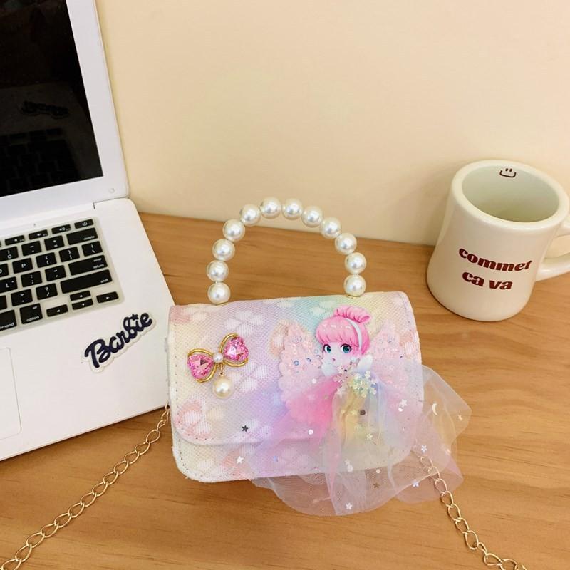Stylish Charming And Handbag For Girls Featuring Princess Theme And Adorable Bow
