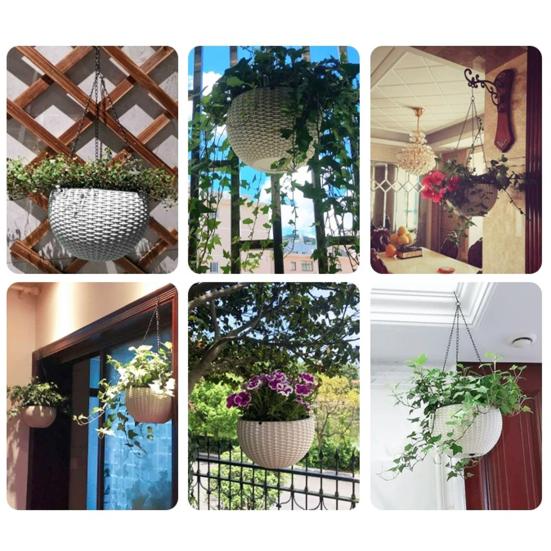 Самополивающиеся подвесные кашпо для помещений и улицы, утолщенная подвесная корзина, цветочный горшок с водой