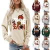 Women's Clothing Autumn Winter Halloween Round Neck Long Sleeve Large Loose Plush Thickened Sweater Top