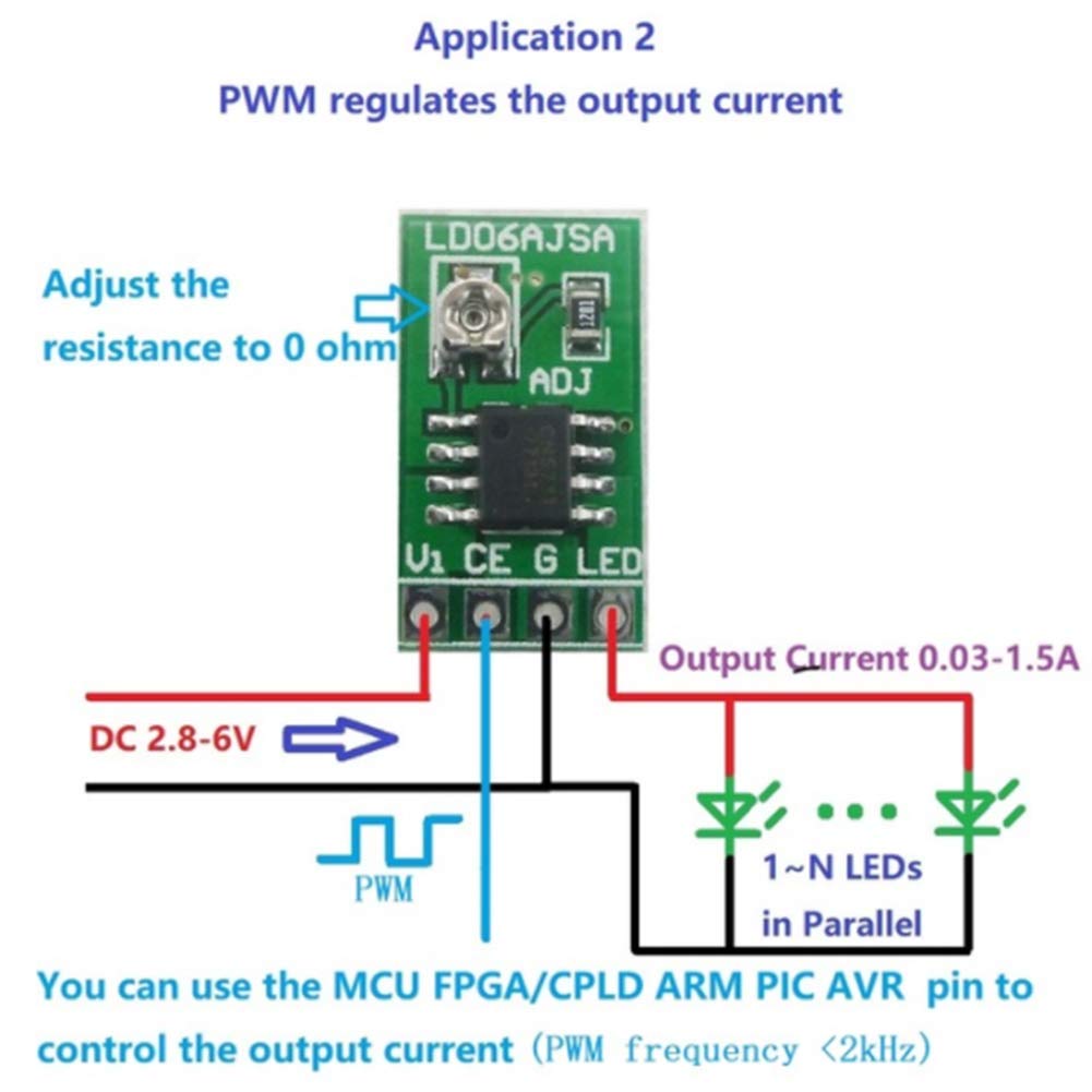 Dimmable LED Driver DC 3.3V 3.7V 5V Universal Regulated ow Voltage Transformer 2 Through Pwm Signal Control for LED Strip