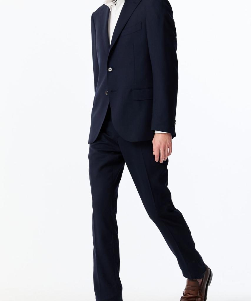 Man On The Boon [Loropiana Fabirc] Notched Lapel Wool Single Jacket_Navy 4714151002