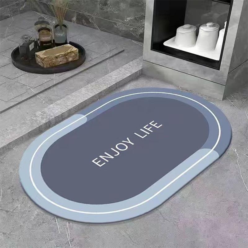 Впитывающий коврик для ванной Diatom Mud Oval Square Soft Mat Коврик для туалета Нескользящий бытовой быстросохнущий коврик для ванной