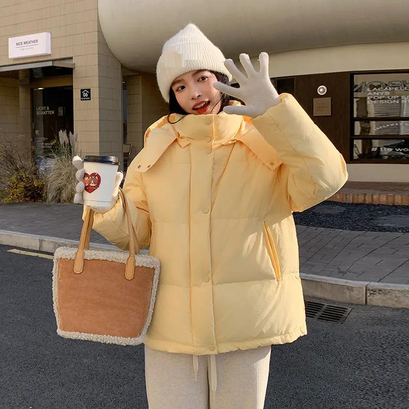 2024 New Winter Coat Women Hooded Down Cotton Jacket Padded Short Parkas Overcoat Thick Warm Puffer Coats Outerwear Female