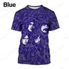 Vintage Men's T Shirt 3d Rock Band Deep Purple Print T-shirt Men Women Fashion Short Sleeve T-shirt Hip Hop Tops Tees Oversized