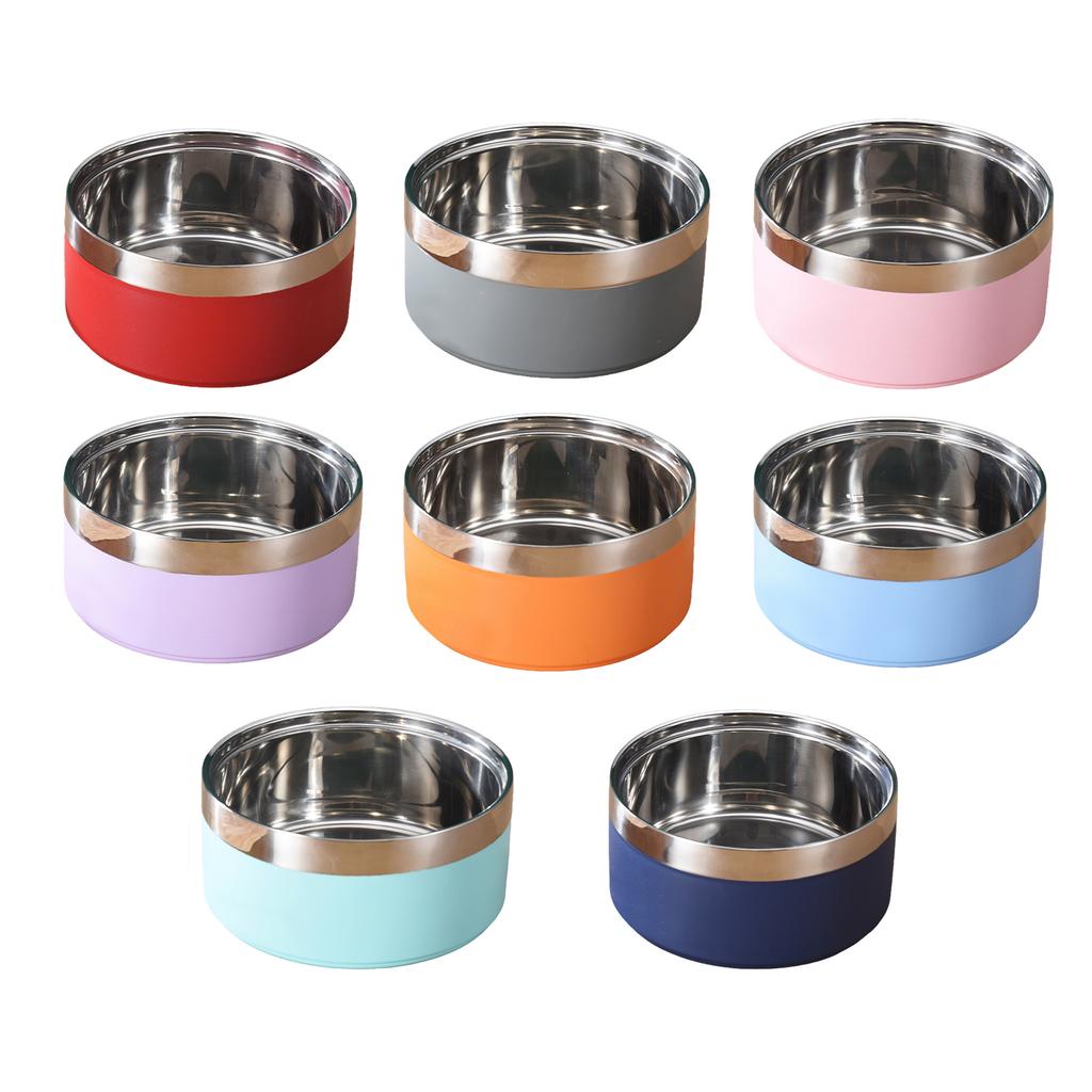 Double-layer Stainless Steel Dog Bowl, Non-, -tipping, Large Capacity Pet Bowl, Feeding Bowl For Cats, Water Bowl, Food Bowl For Dogs.