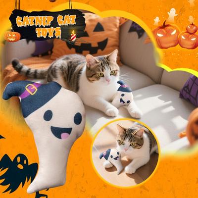 Хэллоуинские кошачьи игрушки, плюшевые игрушки с кошачьей мятой, мягкие и кошачьи игрушки, идеально подходят для игр и упражнений в помещении